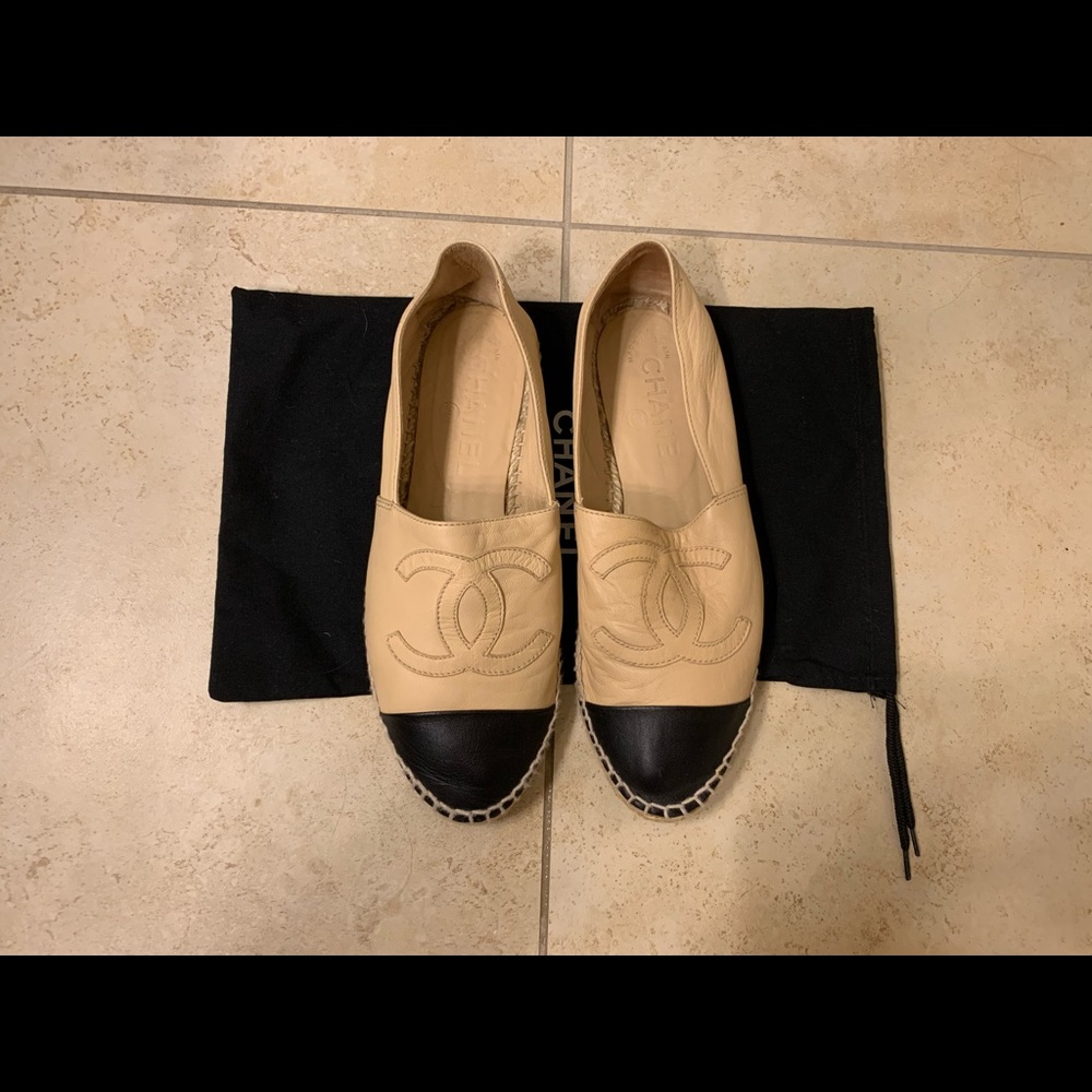 Chanel Leather Espadrilles